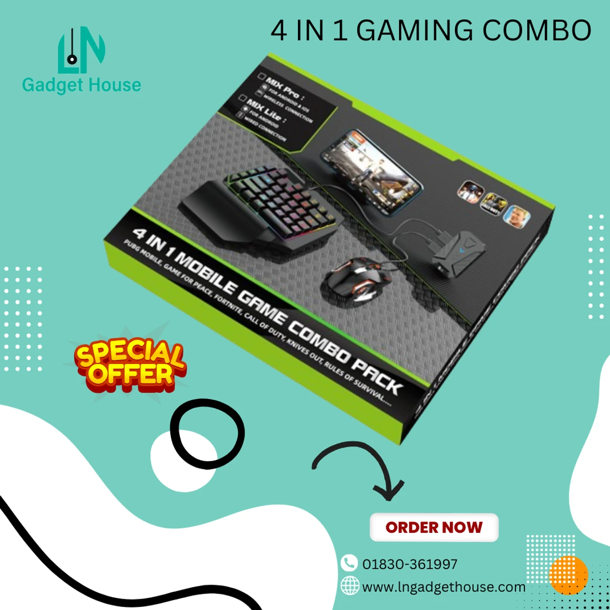 4 IN 1 Mobile Game Combo Pack (MaxPro)