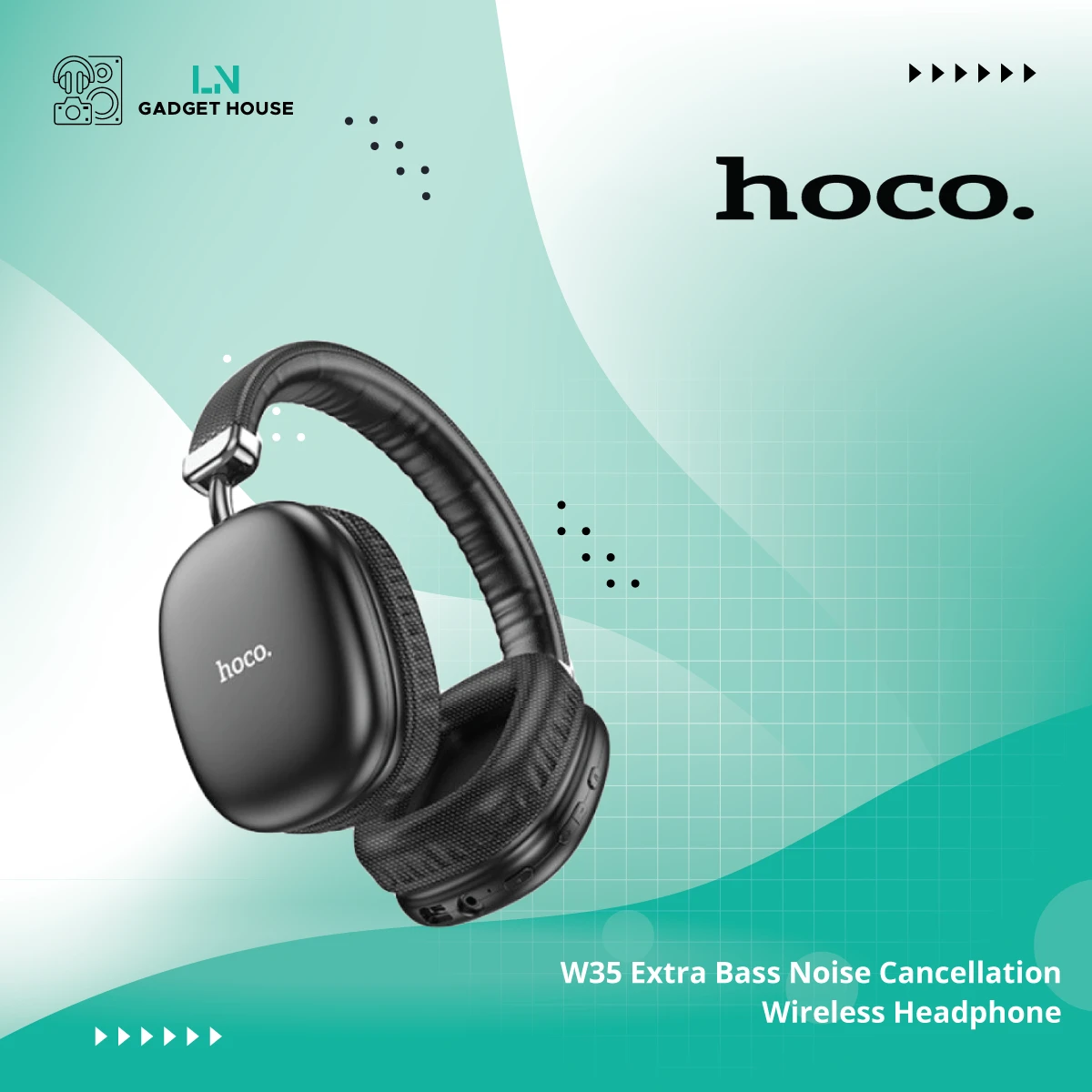 Hoco W35 Extra Bass Noise Cancellation Wireless Headphone