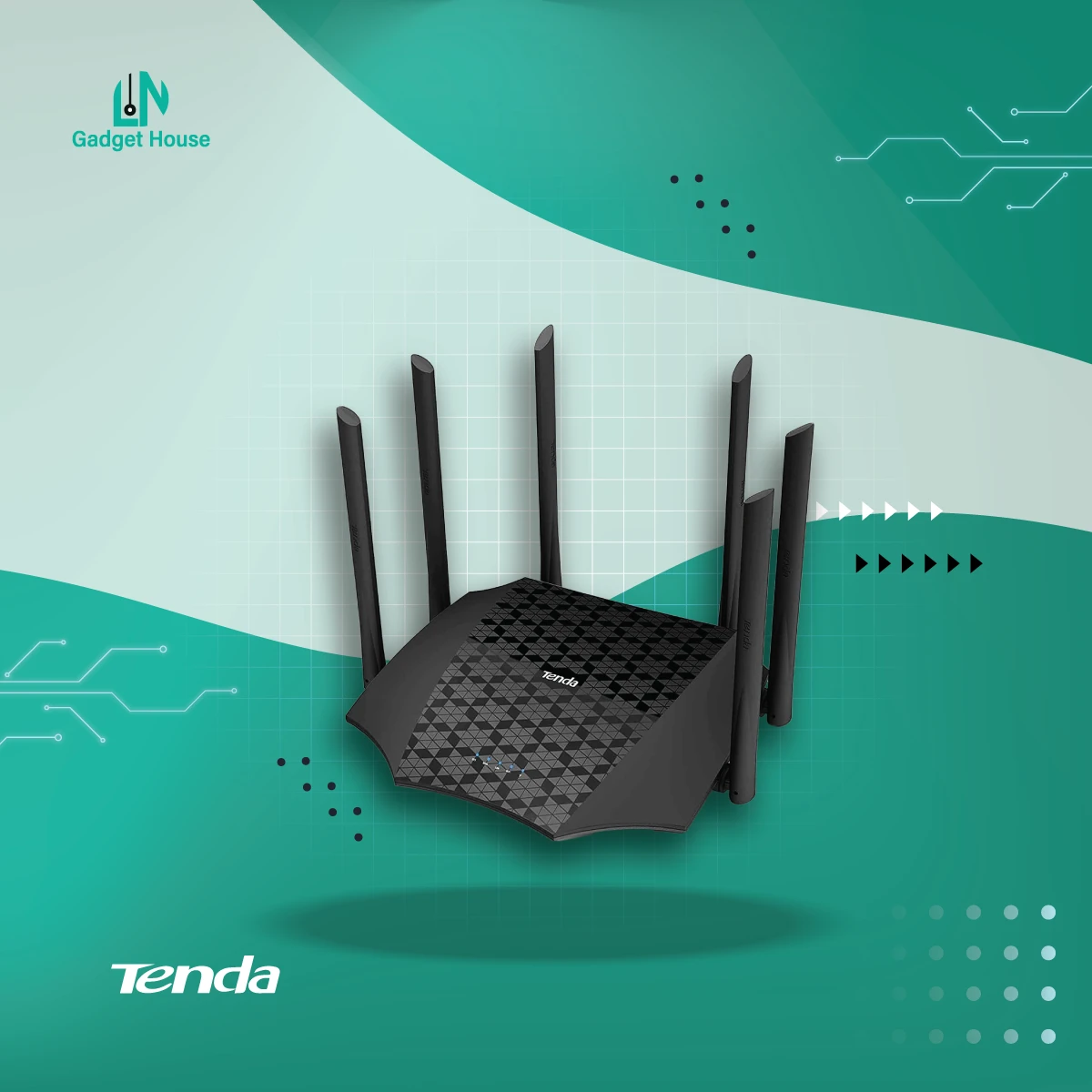 Tenda AC21 2033mbps AC2100 Dual Band Gigabit for Advanced WiFi Speed 4x4 MU-MIMO for 5GHz Band Wireless Router