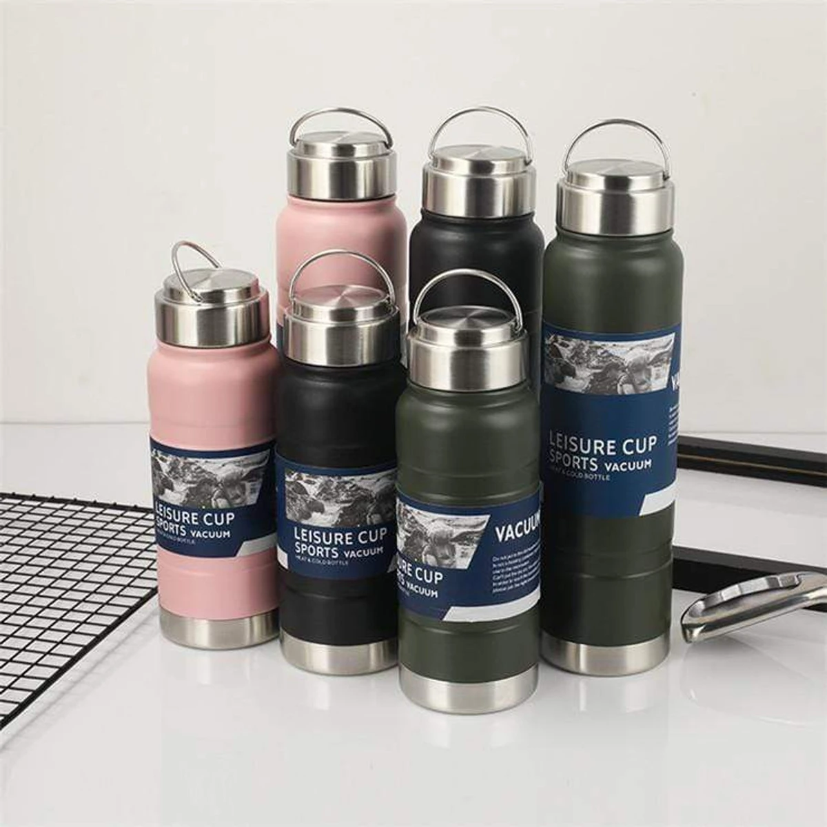 stainless steel 5 layerwater bottle manufacture professional outdoor thermos 500 ml America style water bottle