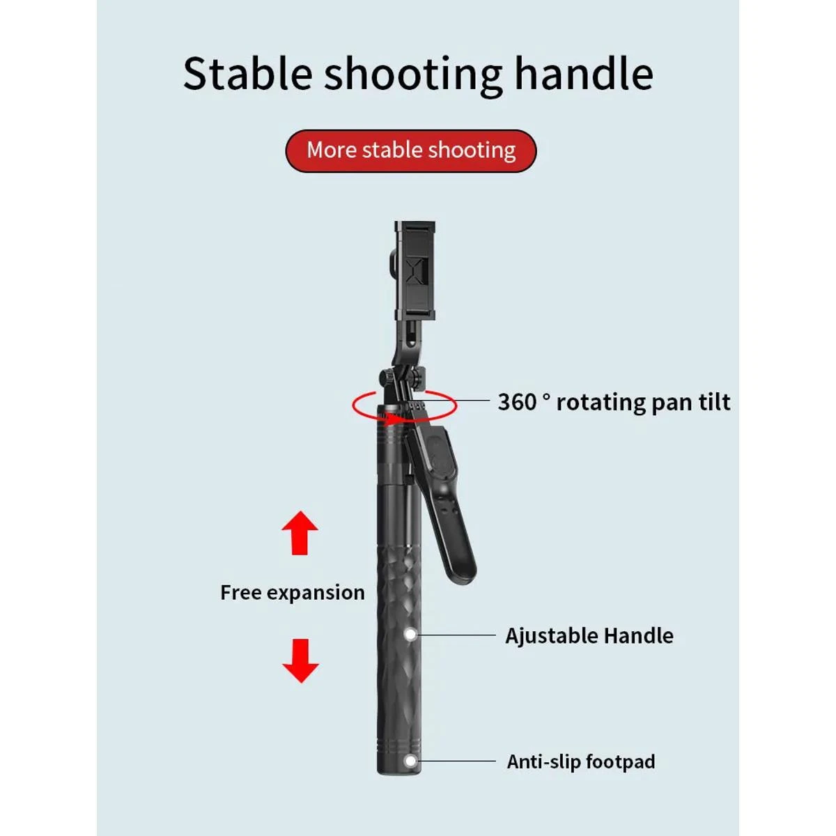 JMARY KT-239 1.75M Handheld stick stick & tripod 2-in-1 light weight & portable