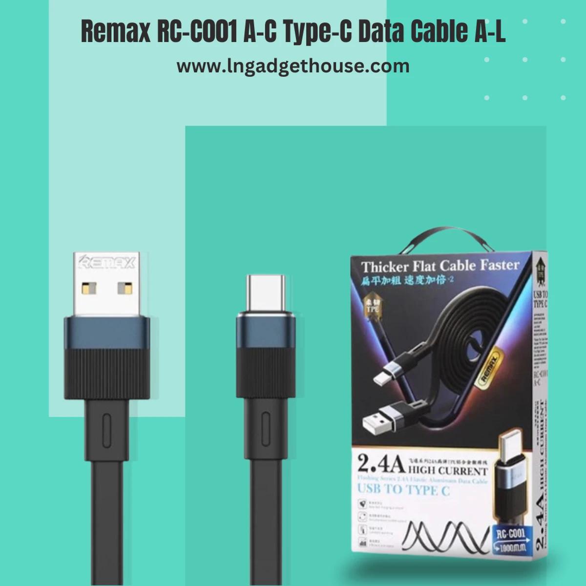 Remax RC-C001 A-C Type-C Data Cable A-L