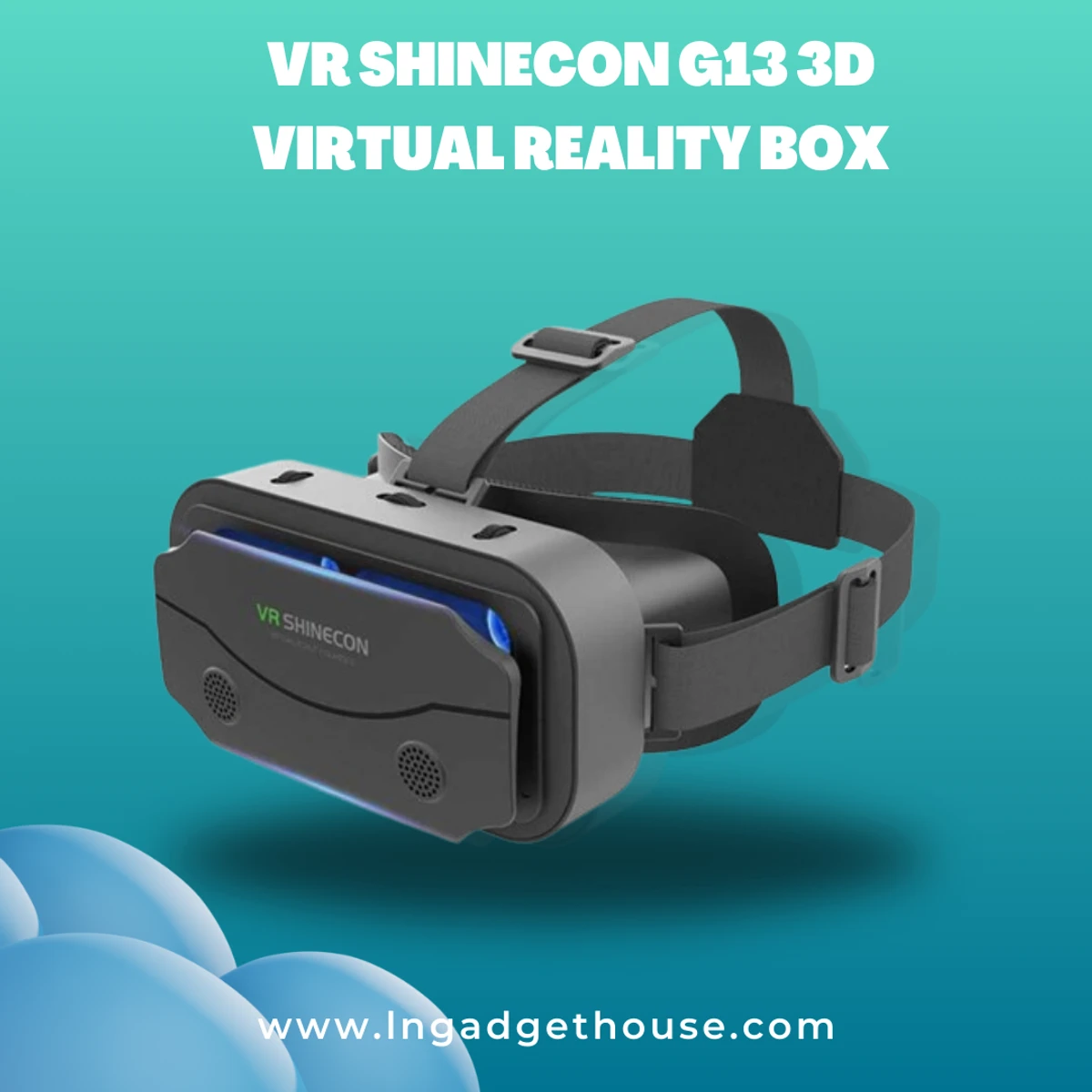 VR Shinecon G13 3D Virtual Reality Box Gaming Glasses Headset for 4.7-7 inch Smartphones - Black