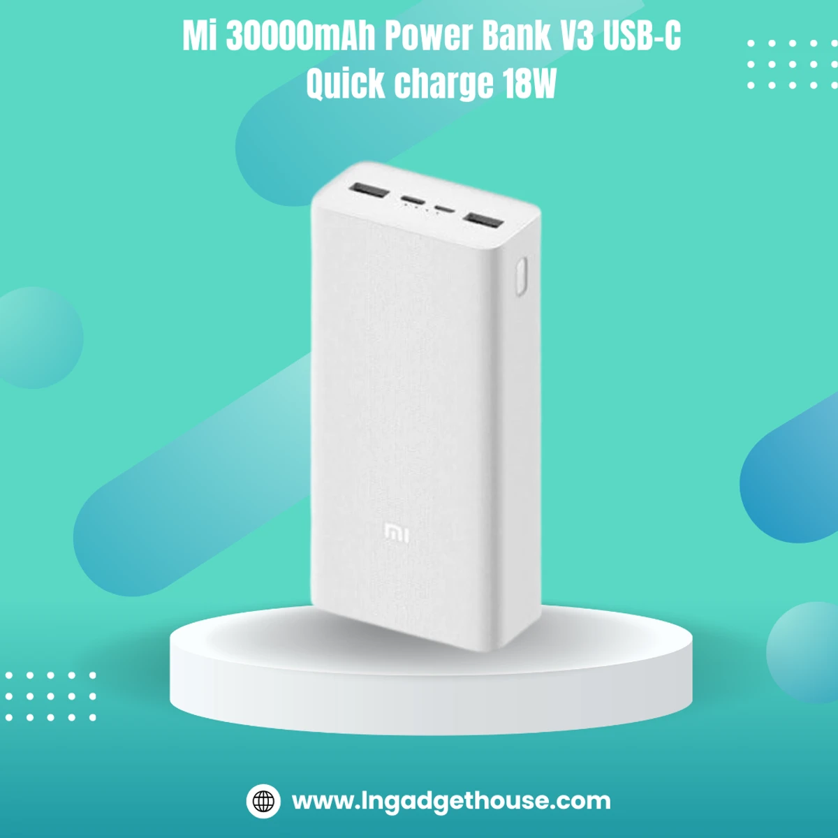 Mi 30000mAh Power Bank V3 USB-C Quick charge 18W