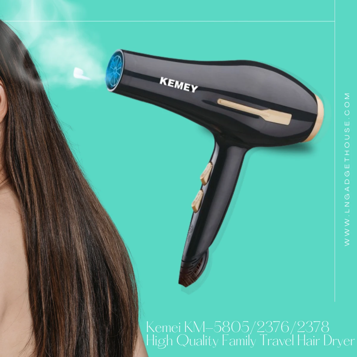 Kemei KM-2376/2378 High Quality Family Travel Hair Dryer