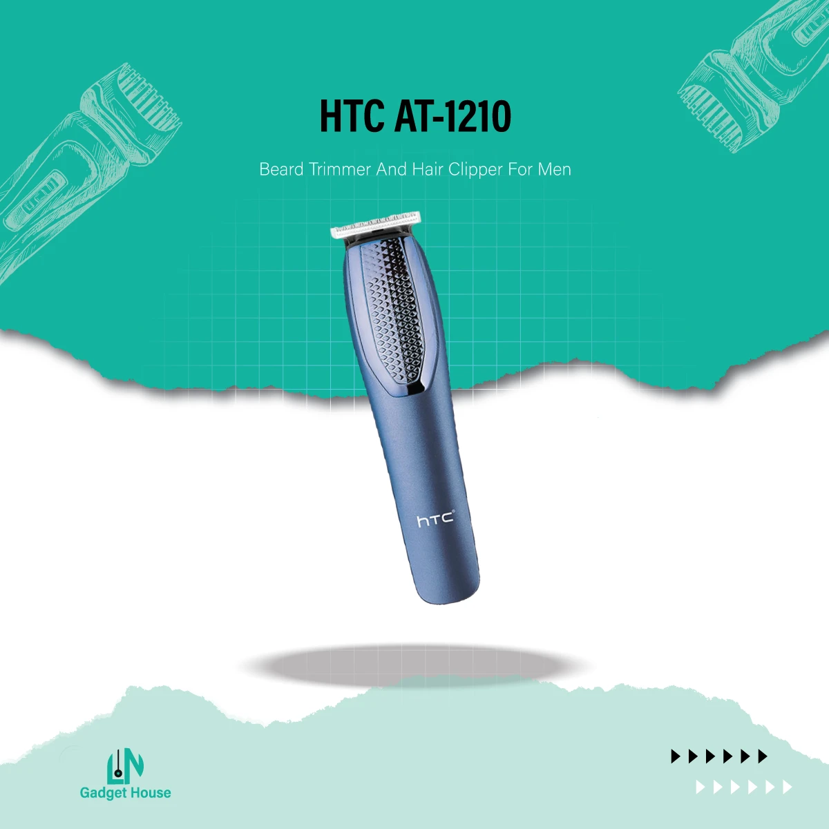 HTC AT-1210 Beard Trimmer And Hair Clipper For Men