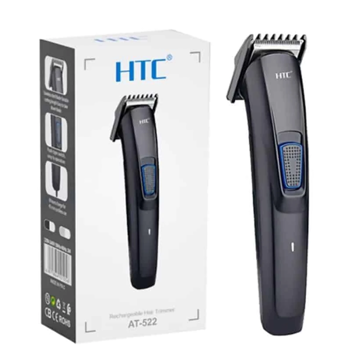 Htc At-522 Rechargeable Electric Hair Clipper Low Noise Hair Trimmer Hair Cutting Machine Beard Shaver Trimer For Men