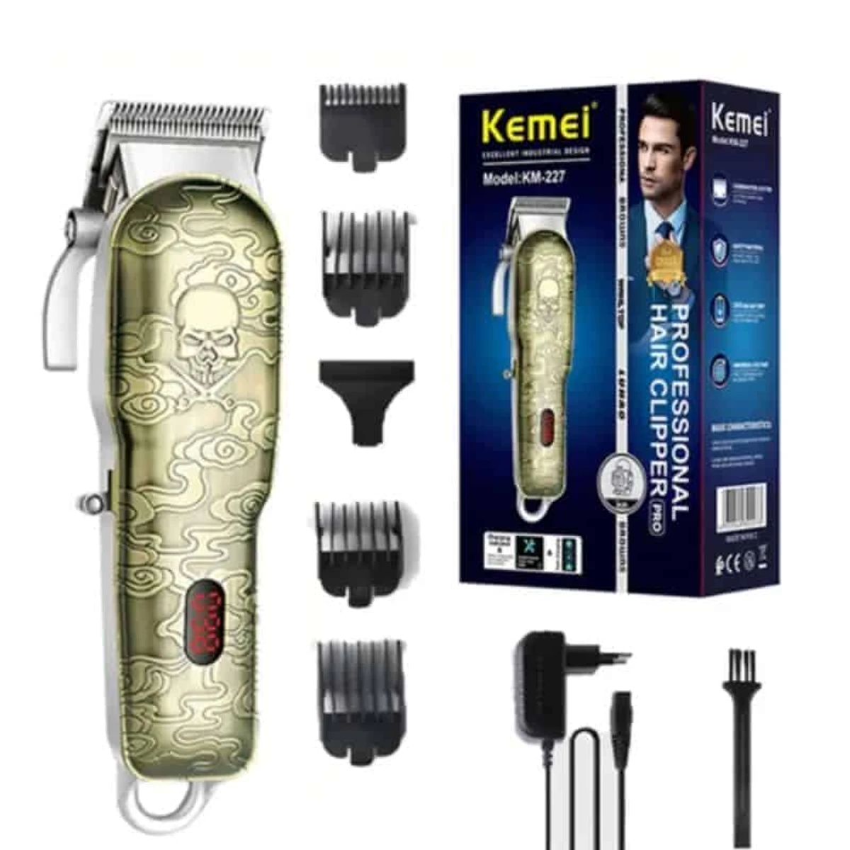 Kemei KM-227 Electric Cord & amp Cordless Hair Clipper Metal Body for Man