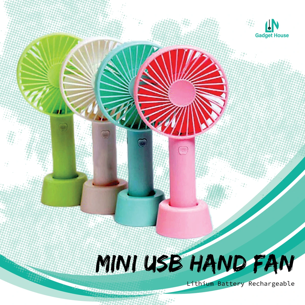 Mini USB Lithium Battery Rechargeable Hand Fan