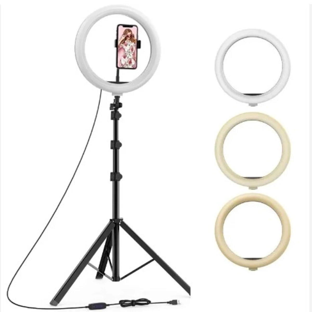 Led Ring Light For Smartphone- Adjustable Brightness (Only 10 Inch Ring Light Without Stand)