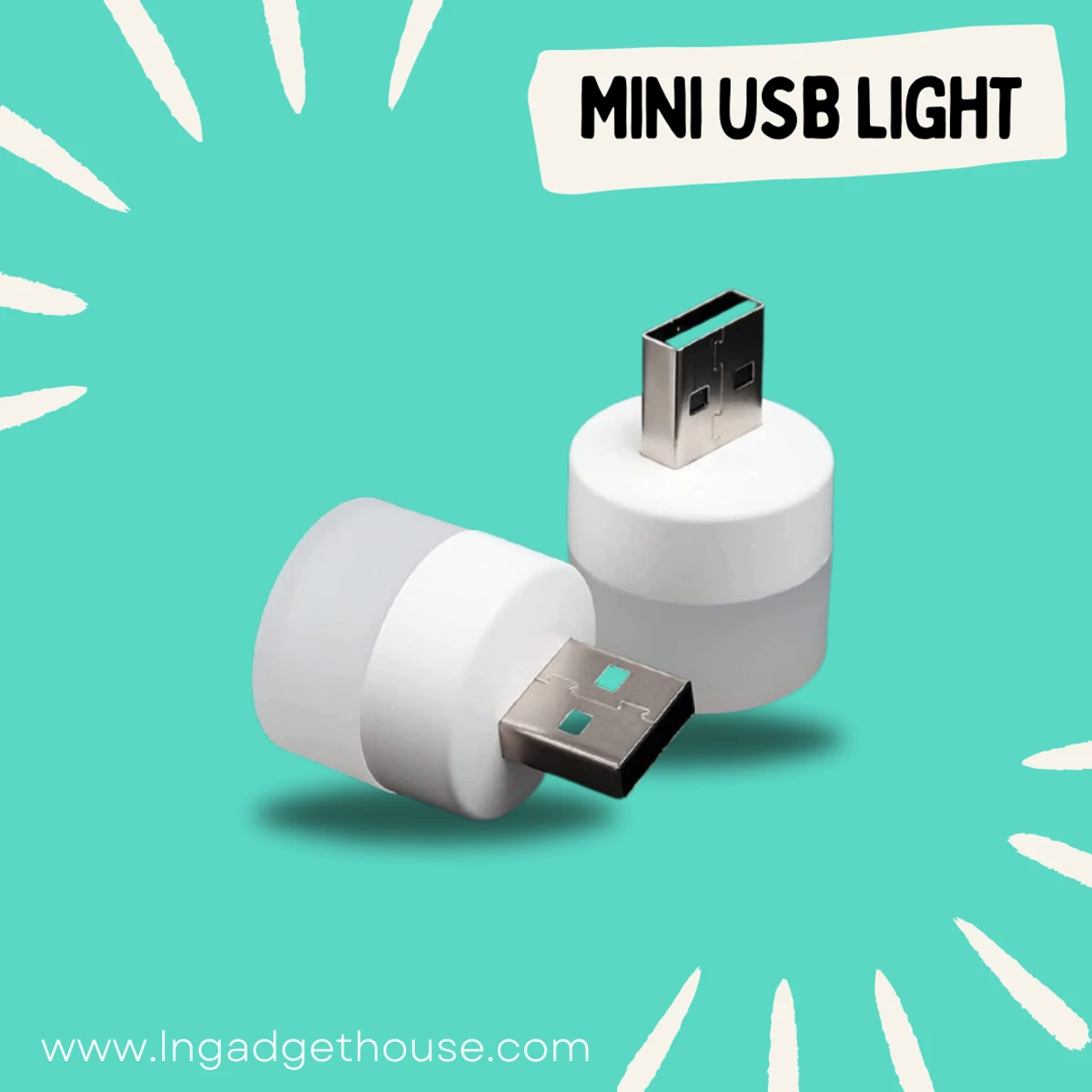 USB Mini LED Night Light (2pcs Pack)