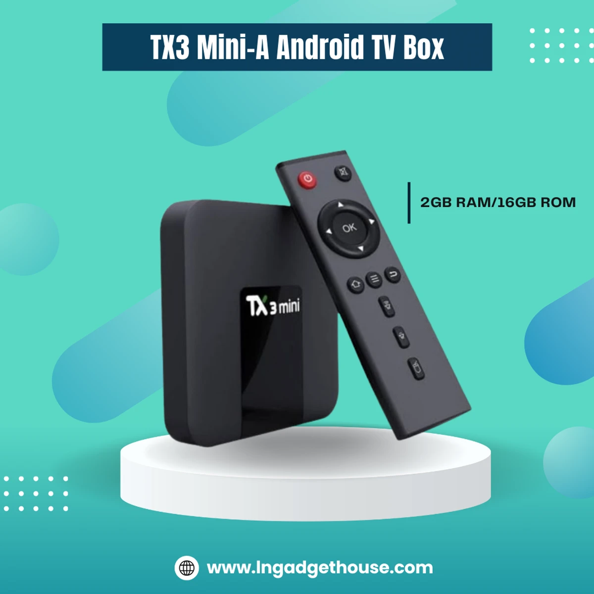 TX3 Mini Android TV Box (2GB, 16GB)