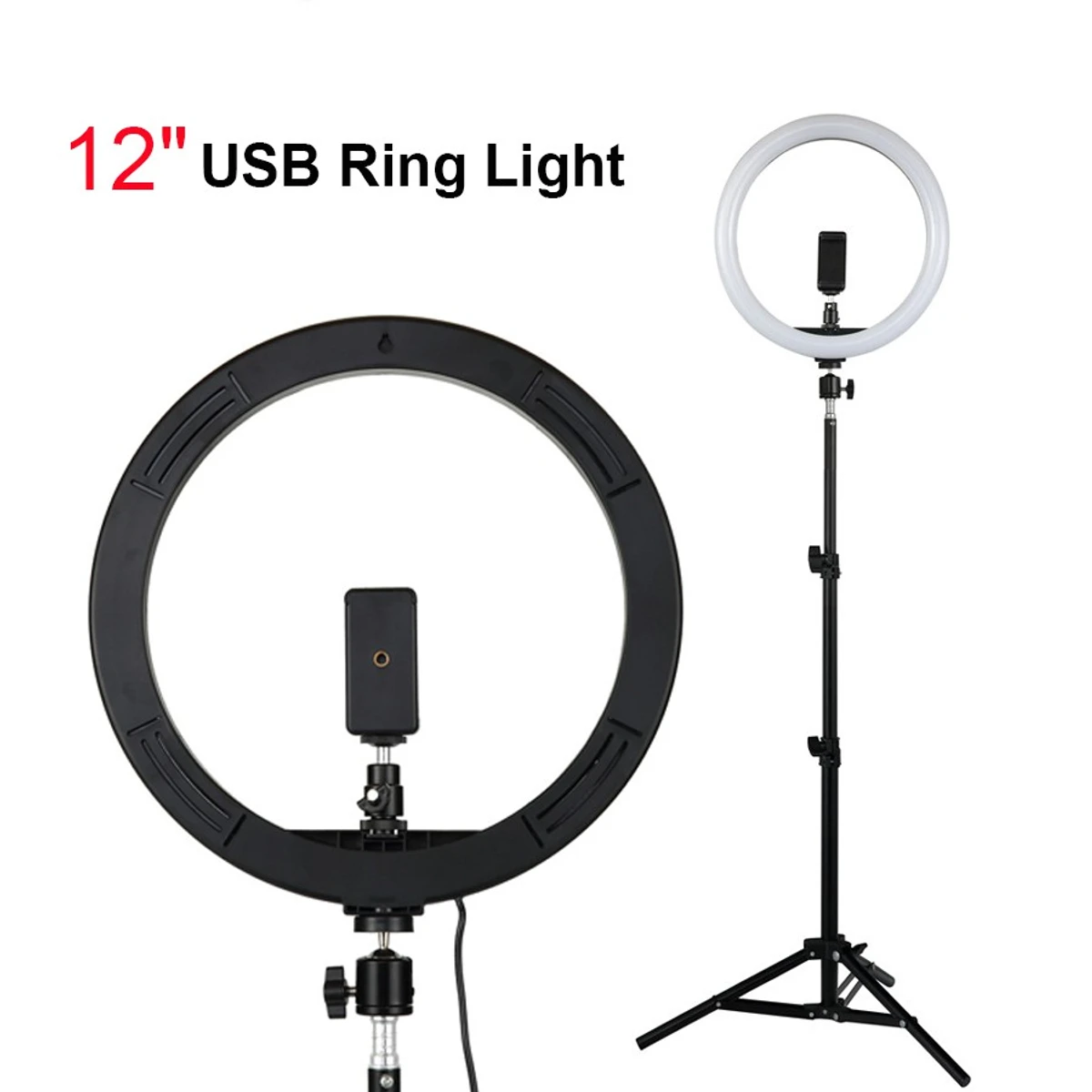 12 Inches Selfie Led Ring Light With A Tripod Stand With Ring Lights