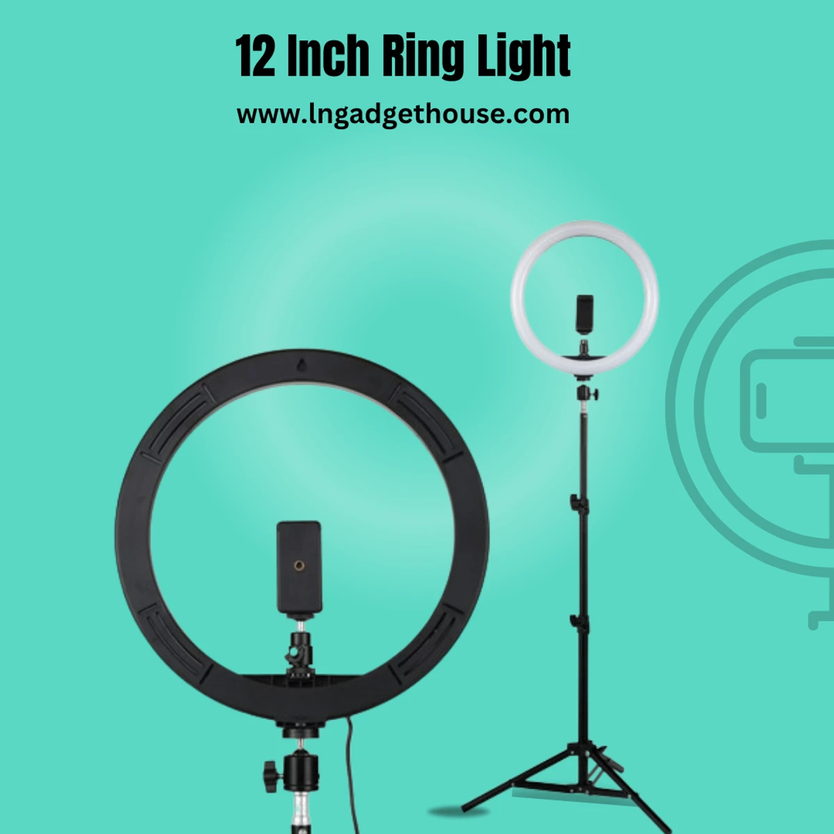 12 Inches Selfie Led Ring Light With A Tripod Stand With Ring Lights