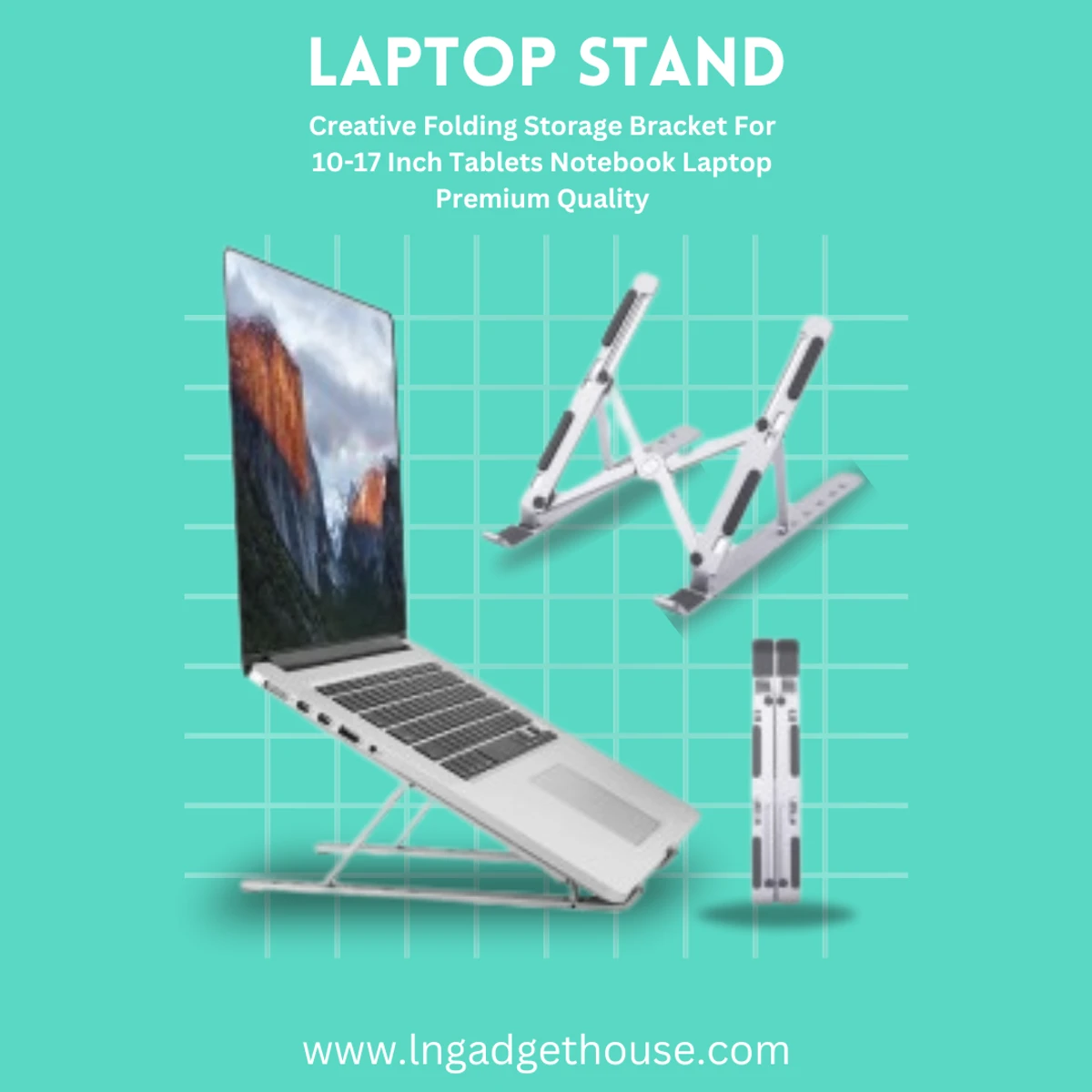 Laptop Stand Creative Folding Storage Bracket For 10-17 Inch Tablets Notebook Laptop Premium Quality - Laptop Table